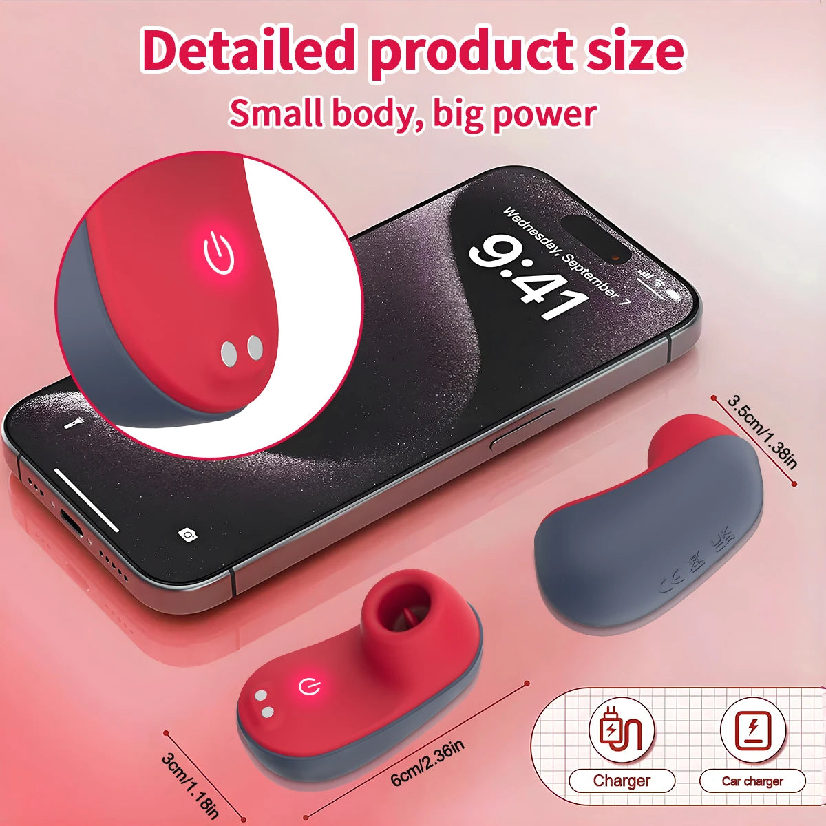 Sex Toys - Rose Vibrator, 10 Vibration Modes, for Clitoral and Nipple Stimulation