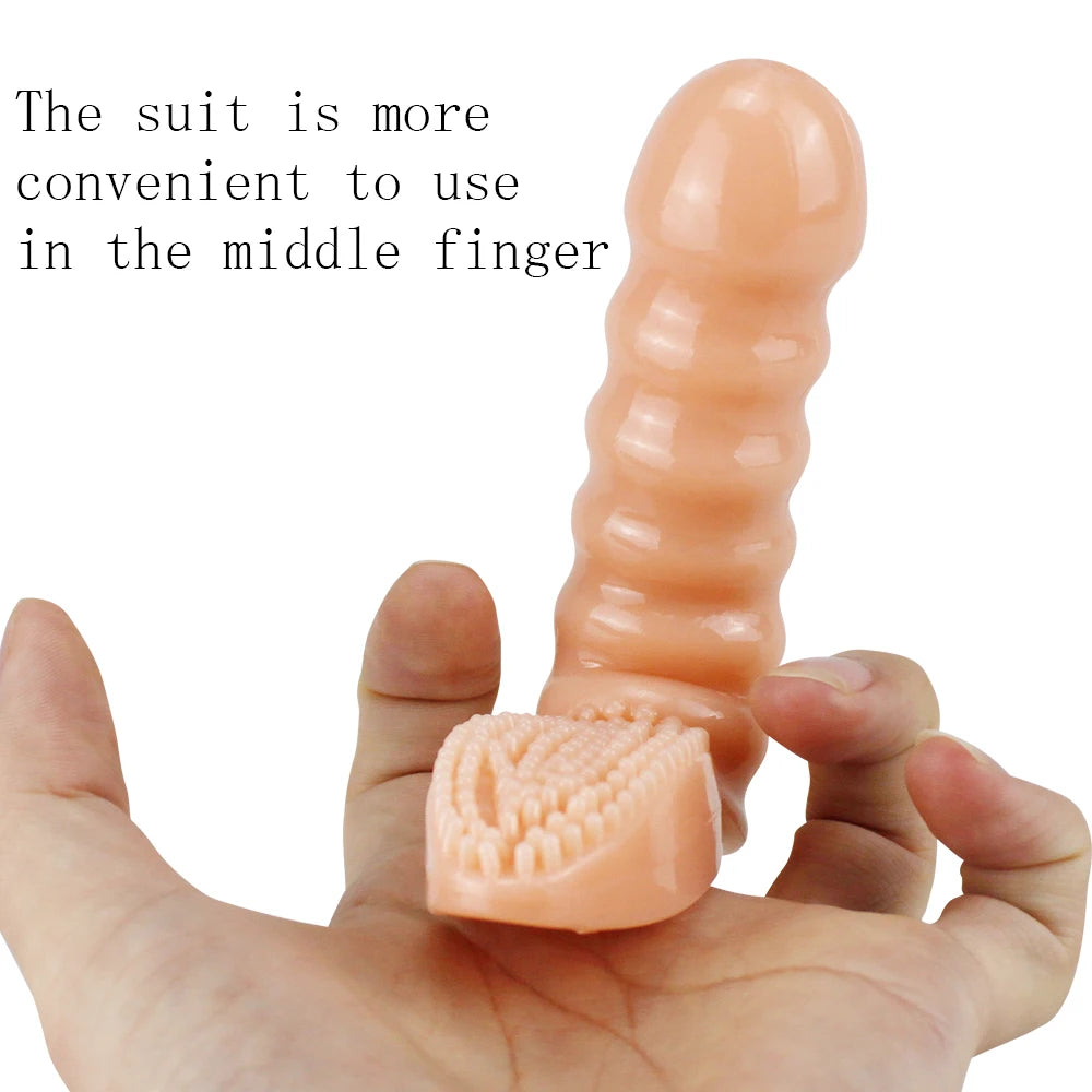 silicone finger cover brush honey bean and vaginal orgasm vibration massager