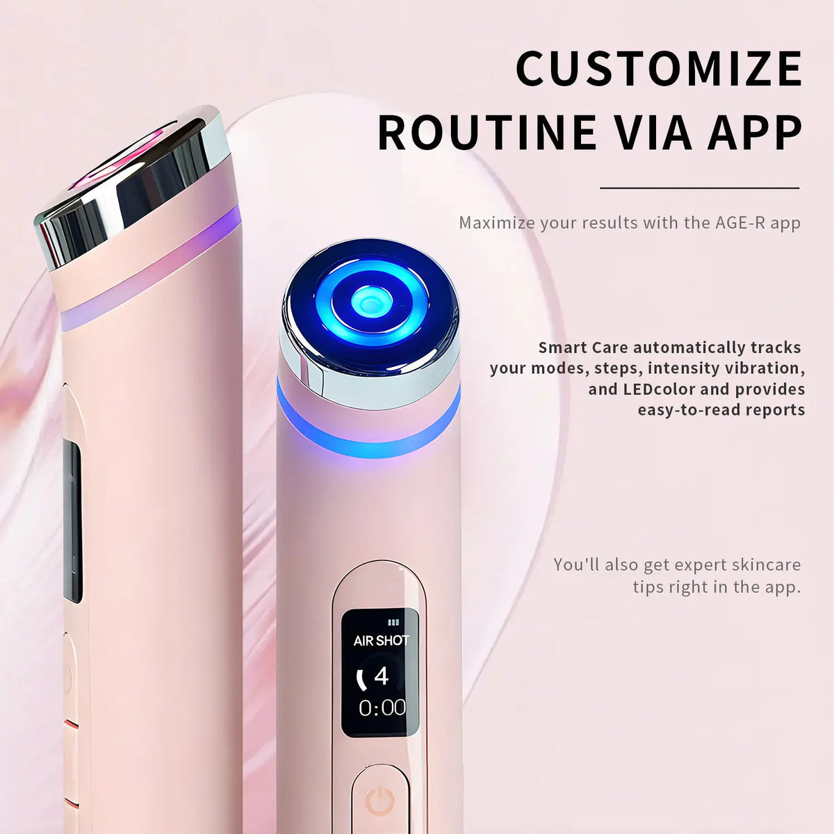 New Pink Skin Tightening Care Wand Multifunction Microcurrent Face Massager Beauty Device