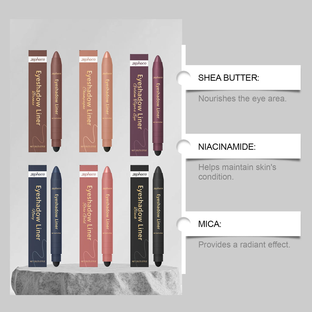 2in1 Eyeliner Pen Smudge Proof Waterproof Formula