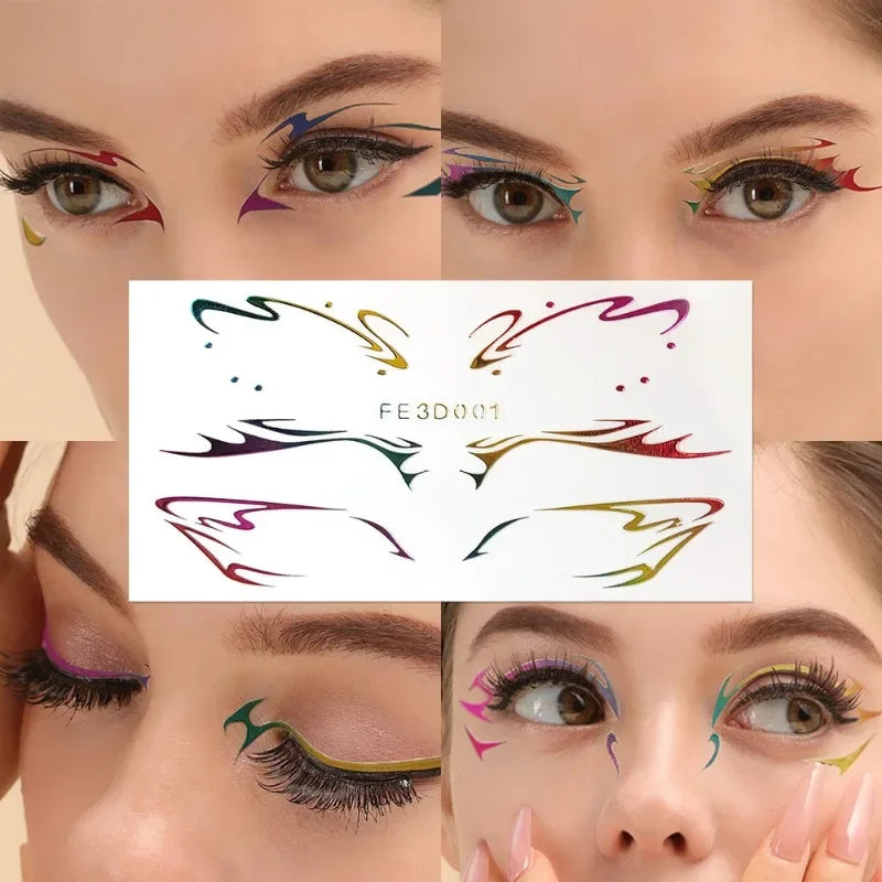 Decoration Stickers Laser Eye Eyeliner Eyebrows Decals