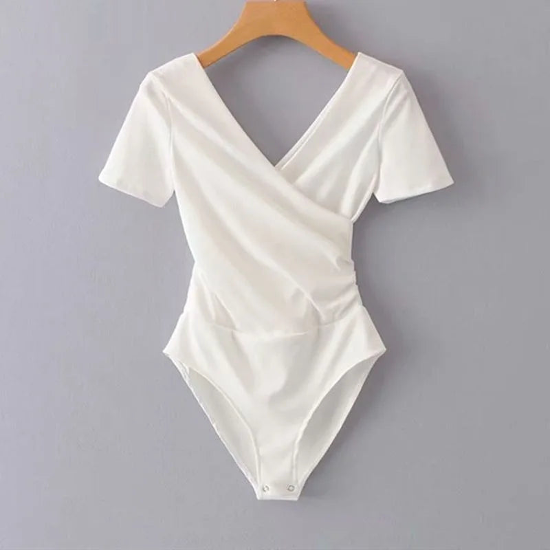 Sexy V-neck Bodysuits Feminine Casual