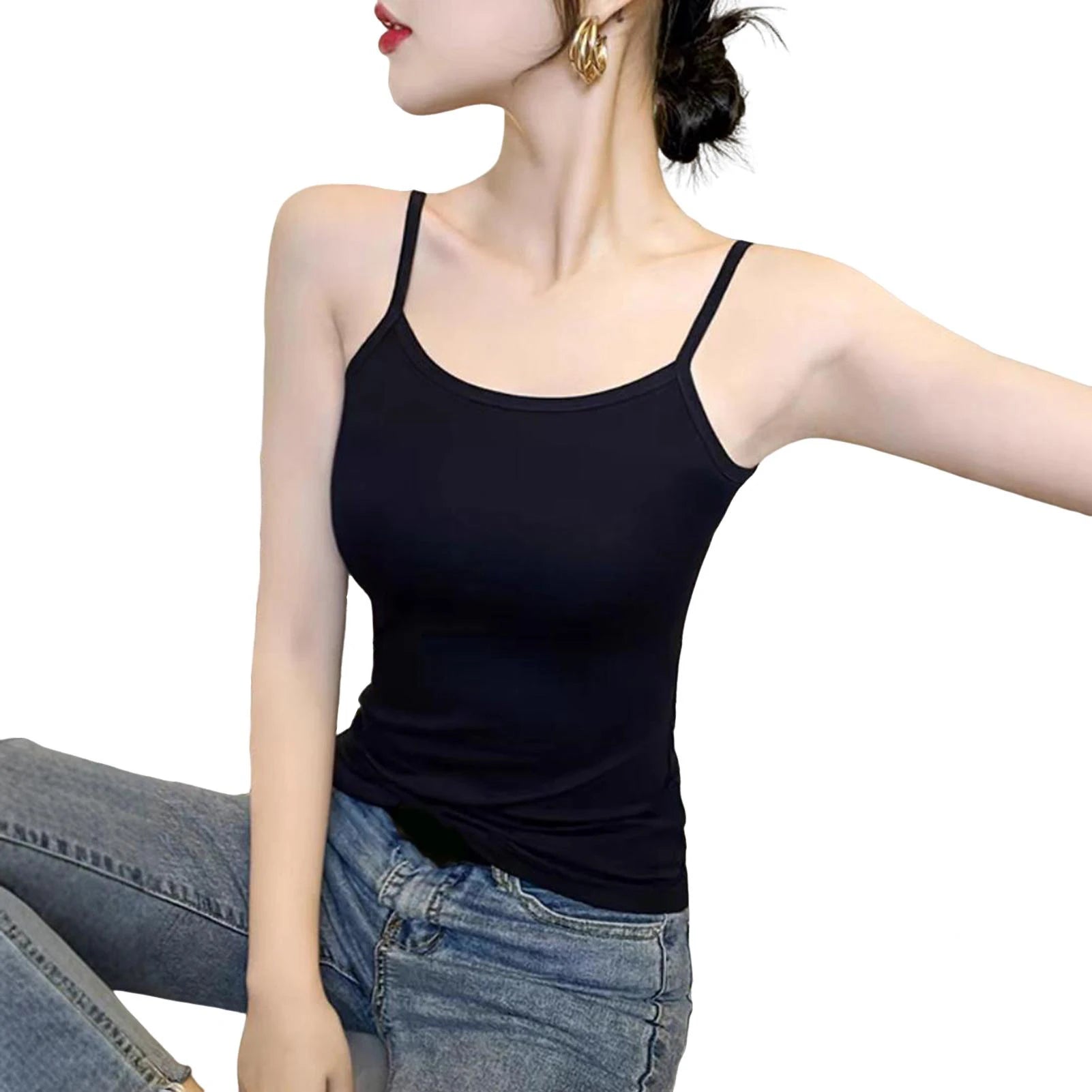 Loose Tank Top Sleeveless Daily Wear Moisture Wicking