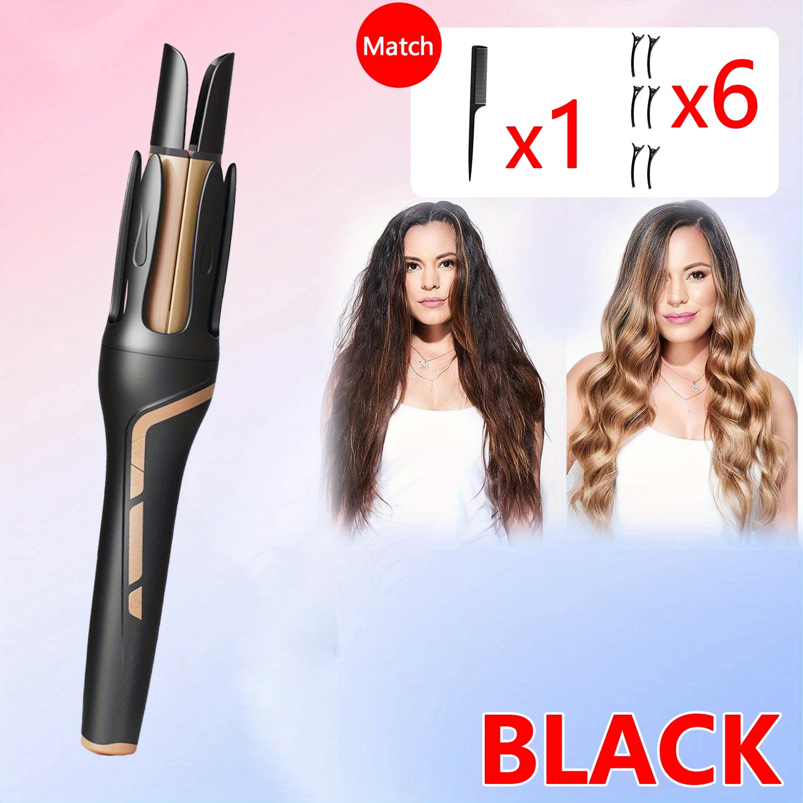 SoftAura Automatic Curling Iron 32mm Large Barrel Big Wave Styling Tool