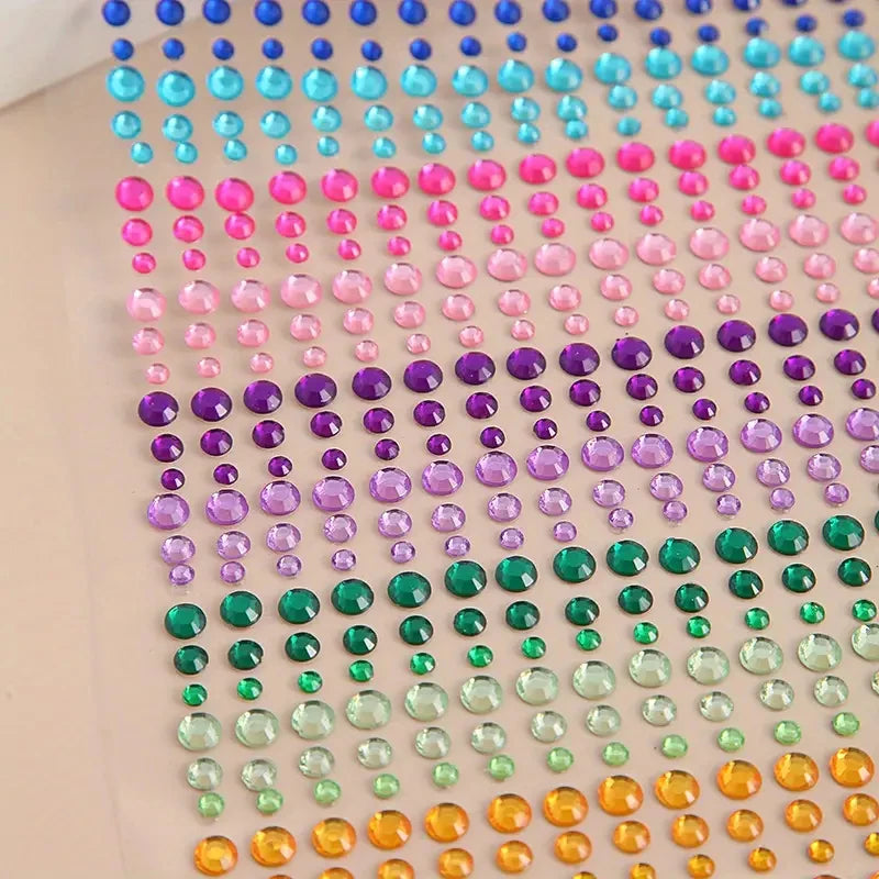 Diamond Stickers Colorful Sparkling 3D Jewelry for Face and Body