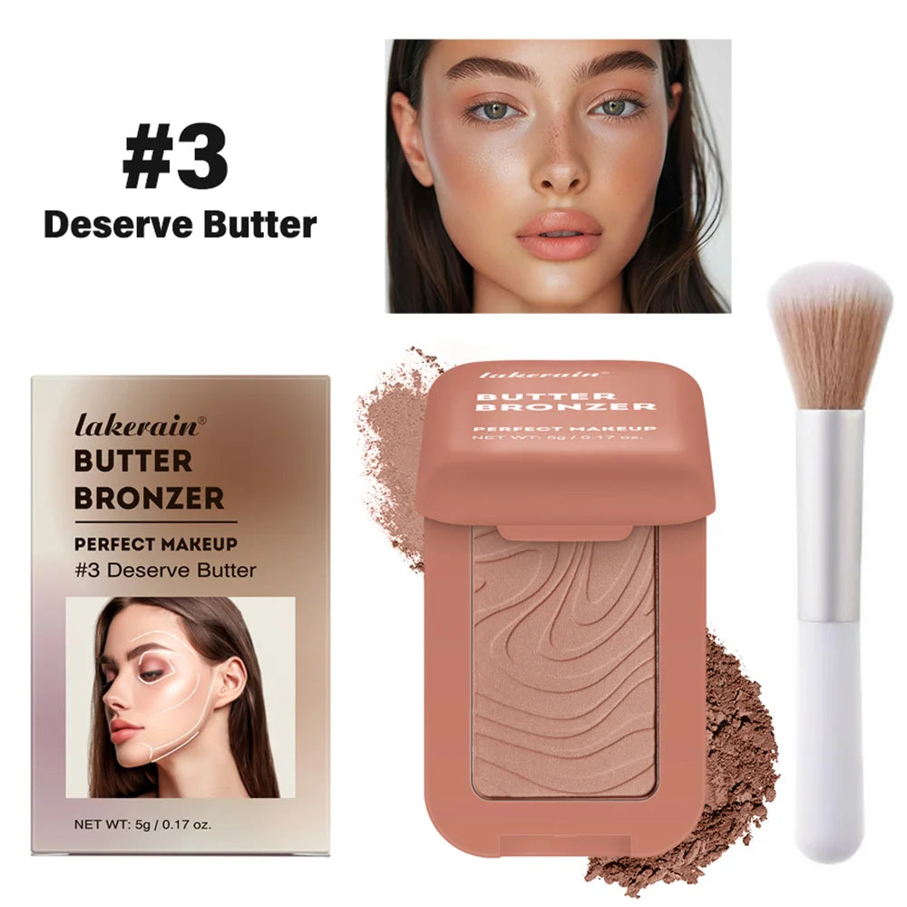 Bronzer Blush Highlights Palette&Brush