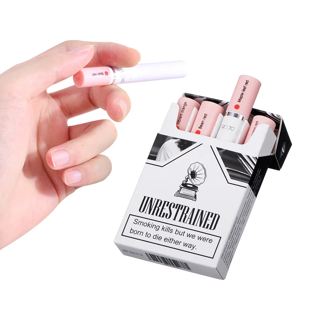 4 pcs/set Cigarette Lipstick Set Long Lasting Lip Glaze Matte Lip Gloss Waterproof Lip Stick
