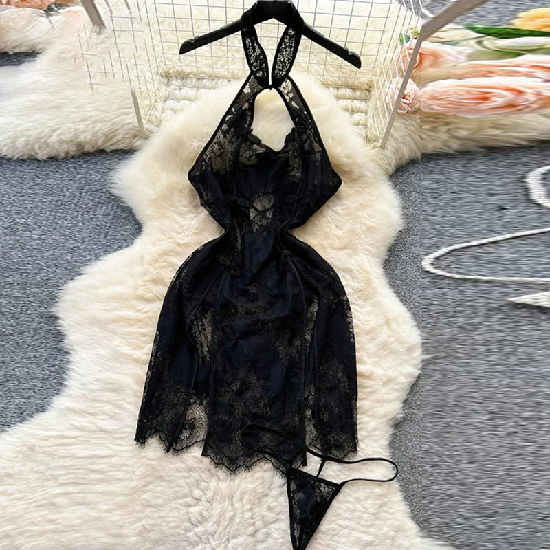 Japanese Sexy Print Kimono Women's Erotic Lingerie
