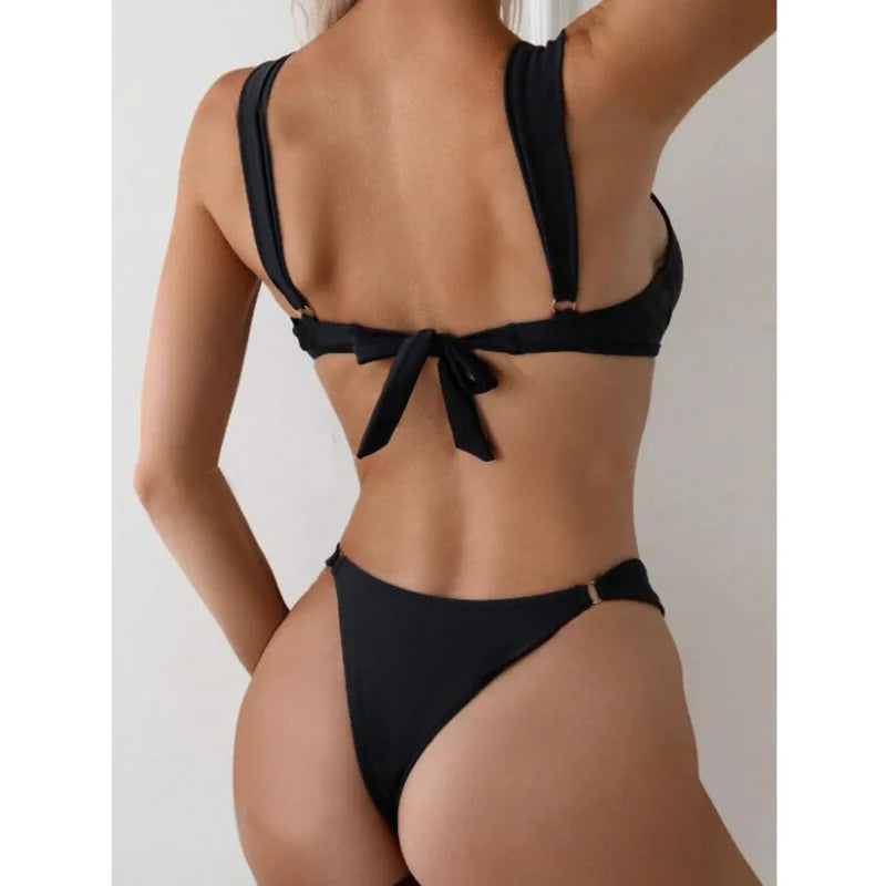 Black Sexy Bikinis Push Up Brazilian