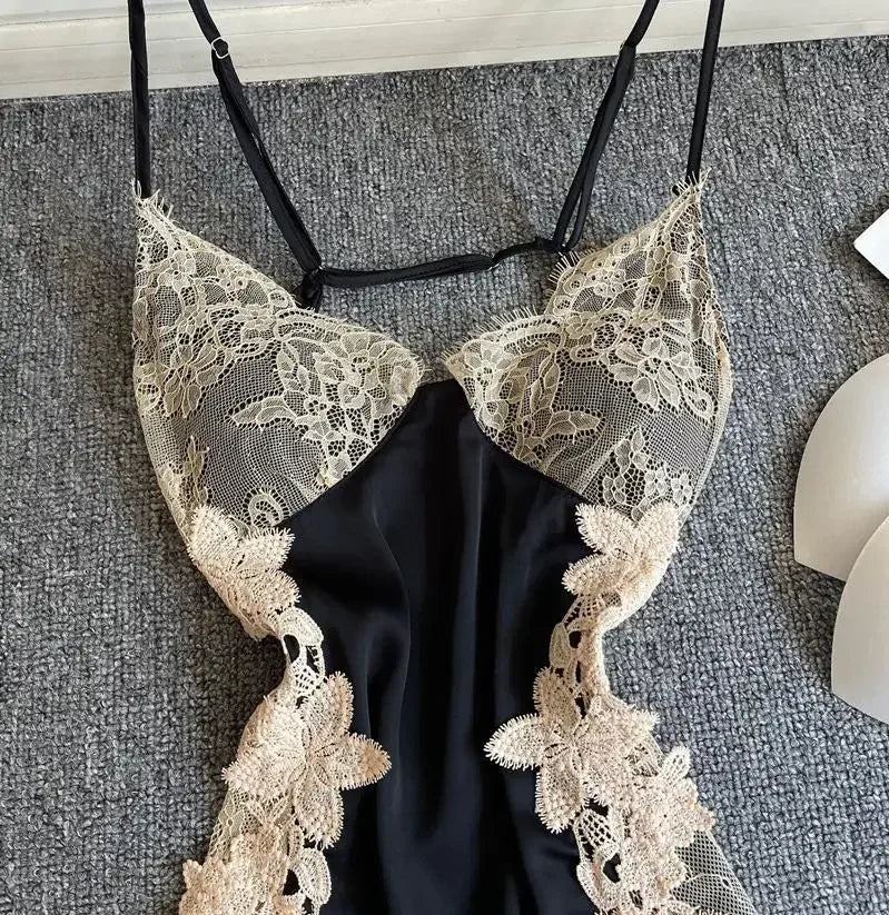 Sexy Lace Hollow Out Nightdress