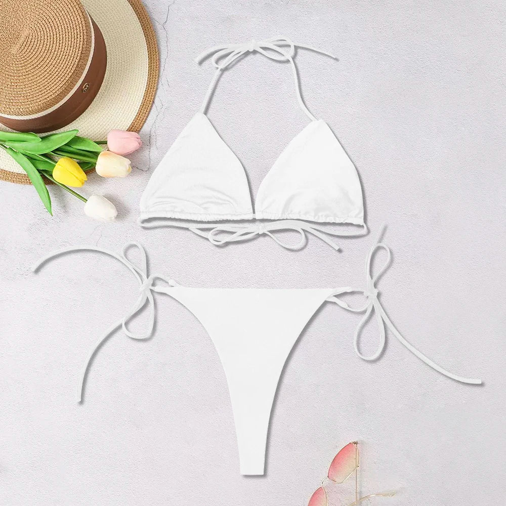 Solid-color Separate Bikini