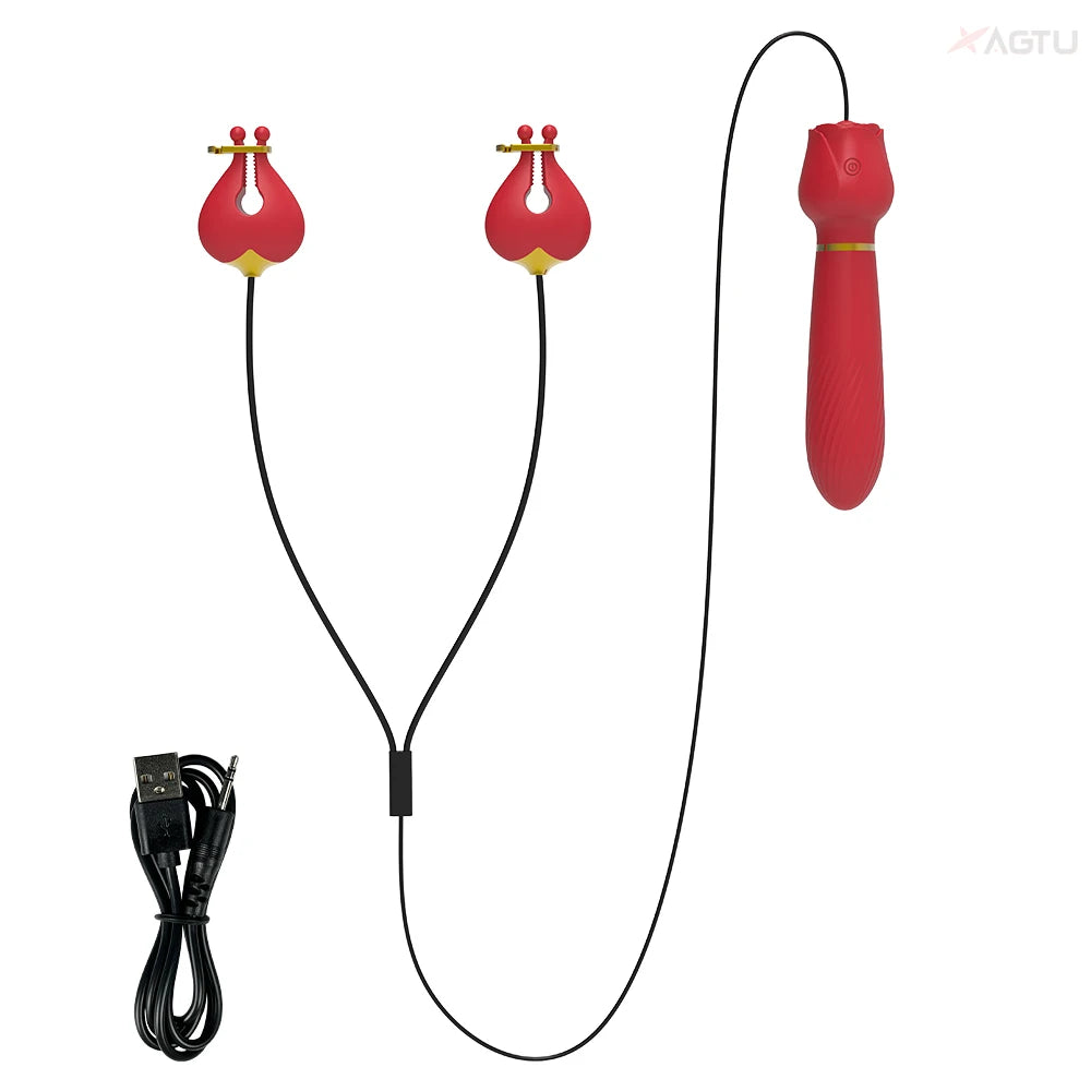 Nipple Vibrator Clamps Vibrating Breast Clips Nipple Stimulator