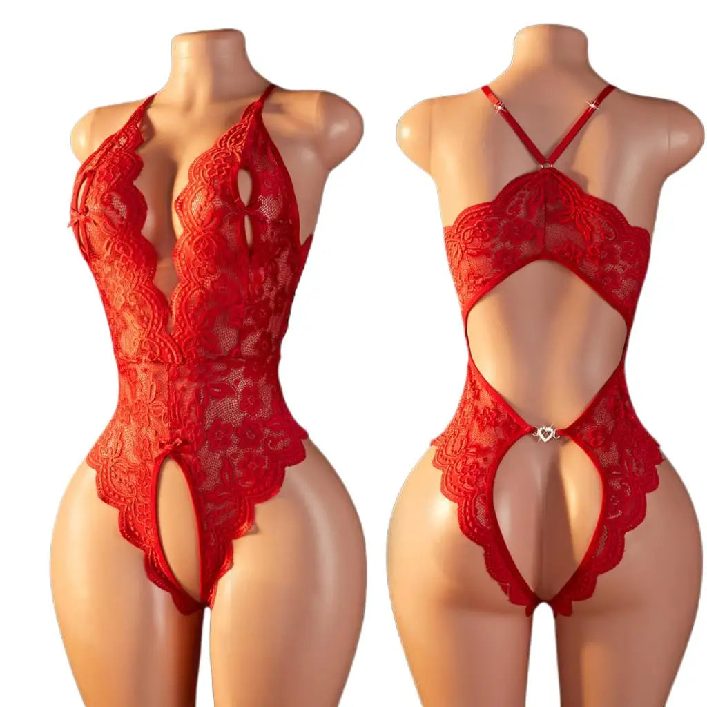 Hot Erotic Crotchless Lace Teddies Bodysuit Sexy Outfit