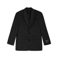 Women Suit Jacket Black Gary Blazer Wide Shoulder Notched Collar