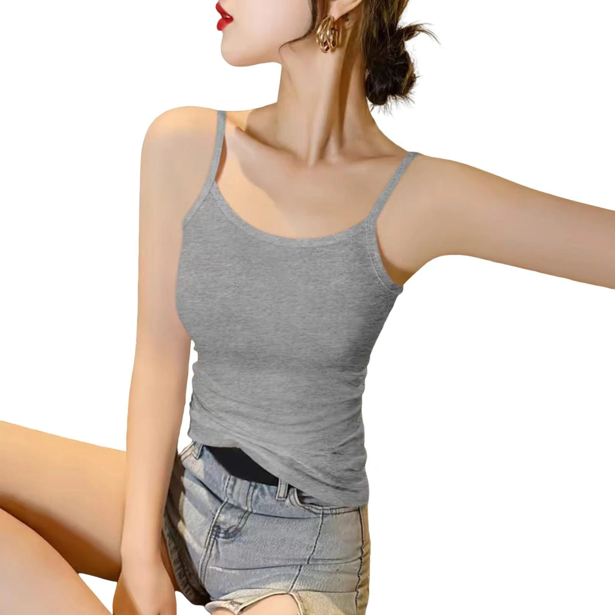 Loose Tank Top Sleeveless Daily Wear Moisture Wicking
