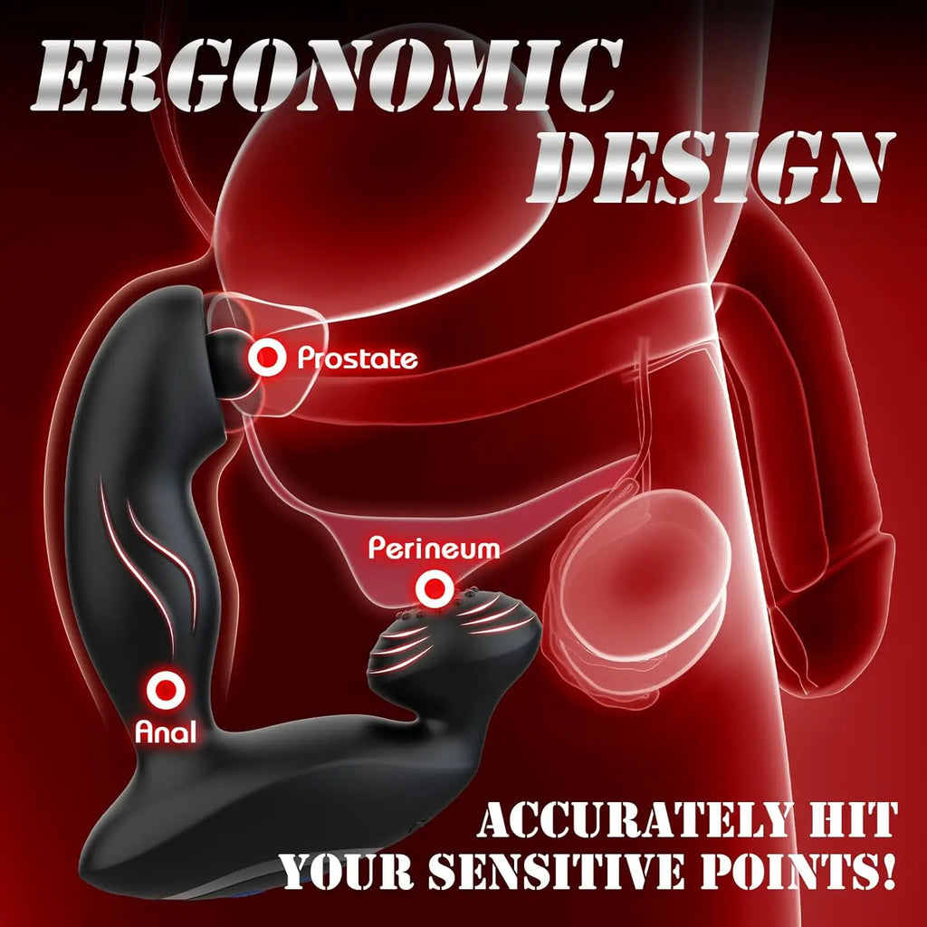 Sex Toys for Men Prostate Massager Anal Vibrator Remote Control Butt Plug Rotating Beads