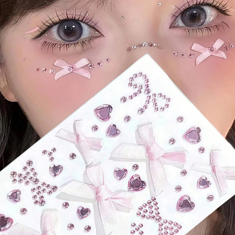 900pcs Face Gem Stickers Self Adhesive Waterproof
