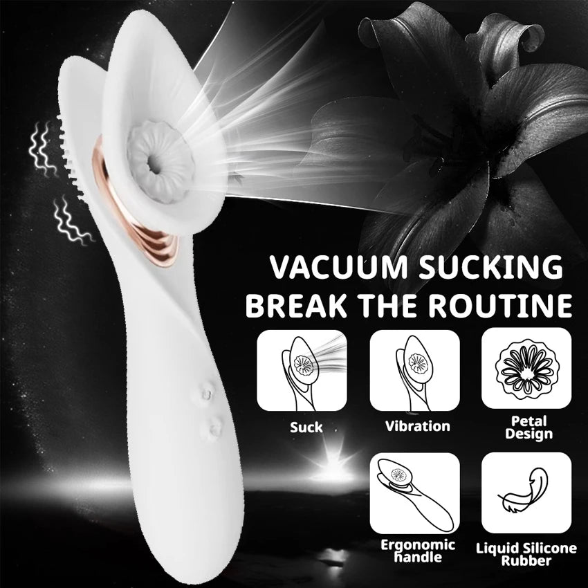 Vacuum Sucking Vibrator Massager For Women 2 In 1 Sex Machine Clitoral Stimulator