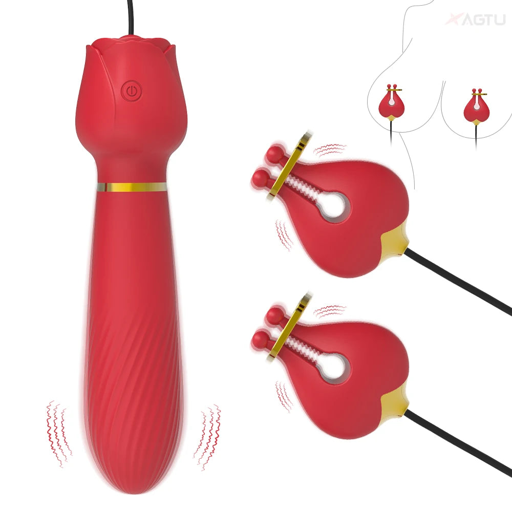 Nipple Vibrator Clamps Vibrating Breast Clips Nipple Stimulator