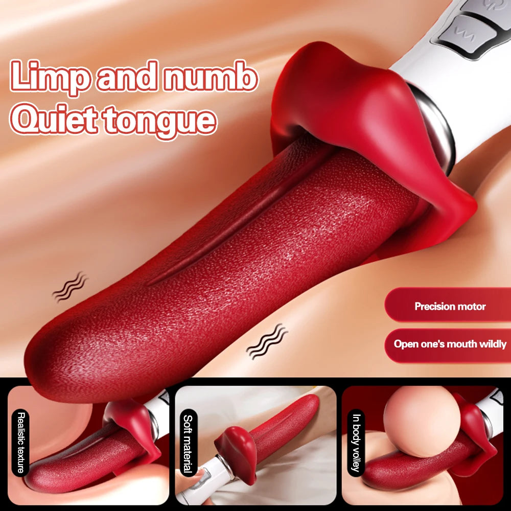Vibrator Tongue Licking Dildo