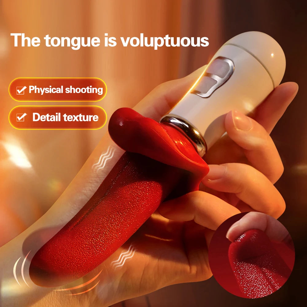 Vibrator Tongue Licking Dildo