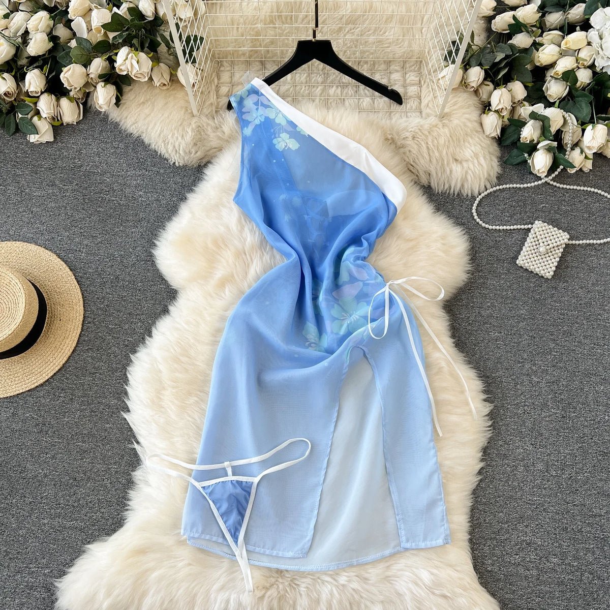 Sexy Lace Strap Jumpsuit Slim Fit Transparent Erotic Lingerie Catsuit