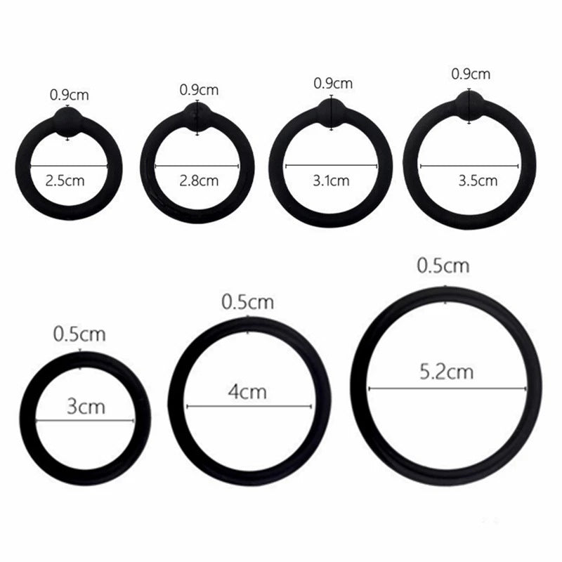 Silicone Cock Ring - Four-piece